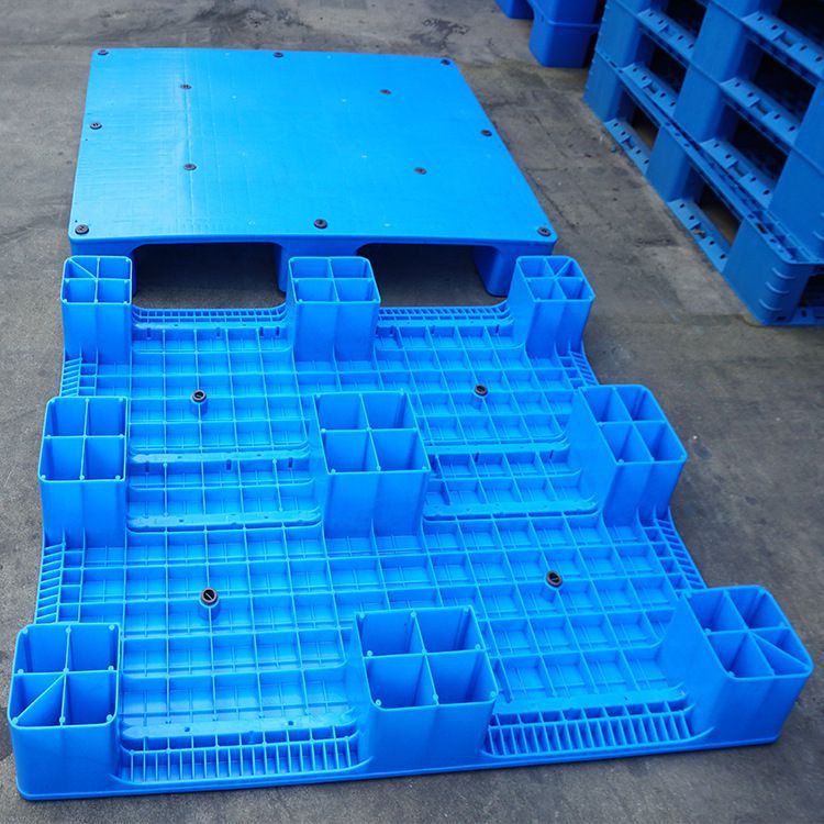 平板大九脚塑料托盘天津地堆仓库周转卡板叉车单面防潮板塑胶垫板