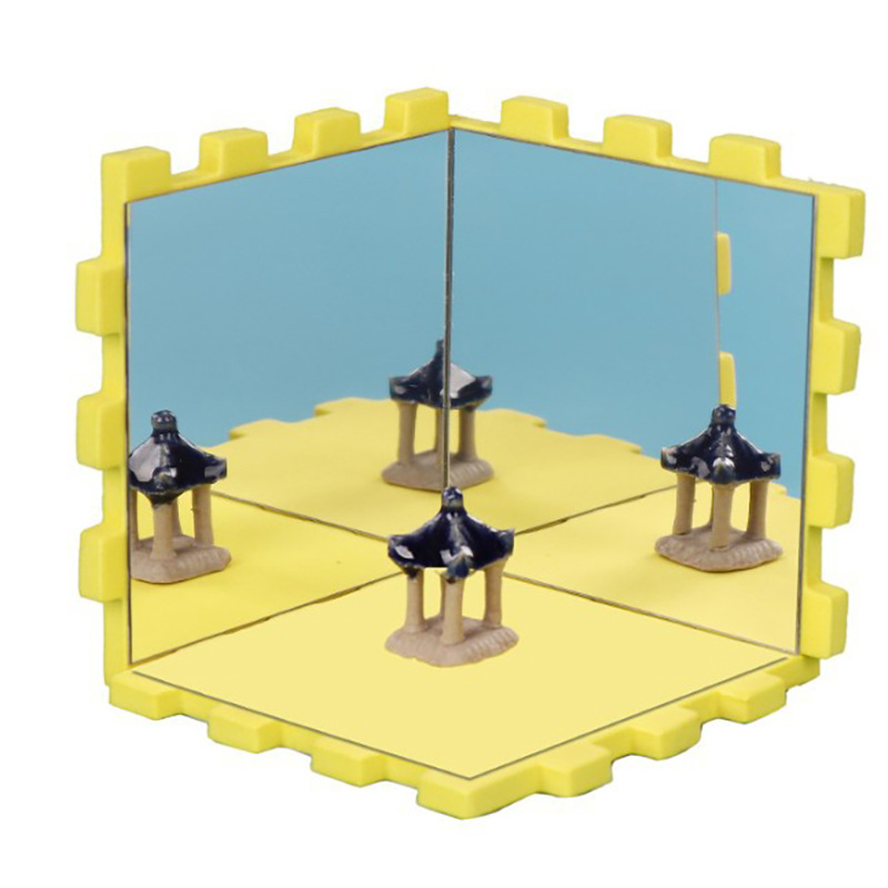 速发创意科技小制作DIY光的折射镜子成像多面镜魔术镜科学实验套