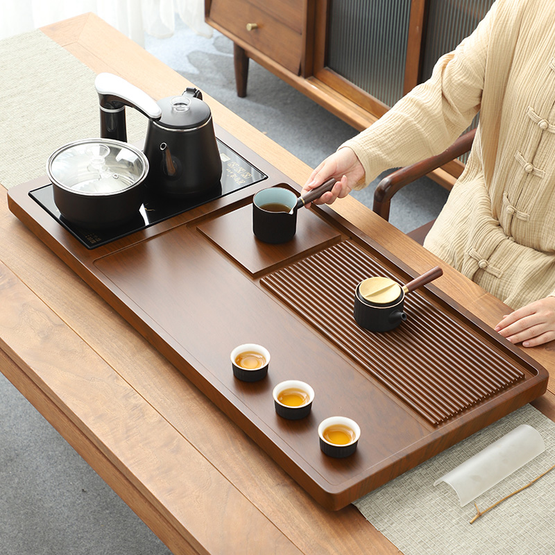 全自动茶盘高档家用茶台一体茶具套装烧水实木盘功夫茶海