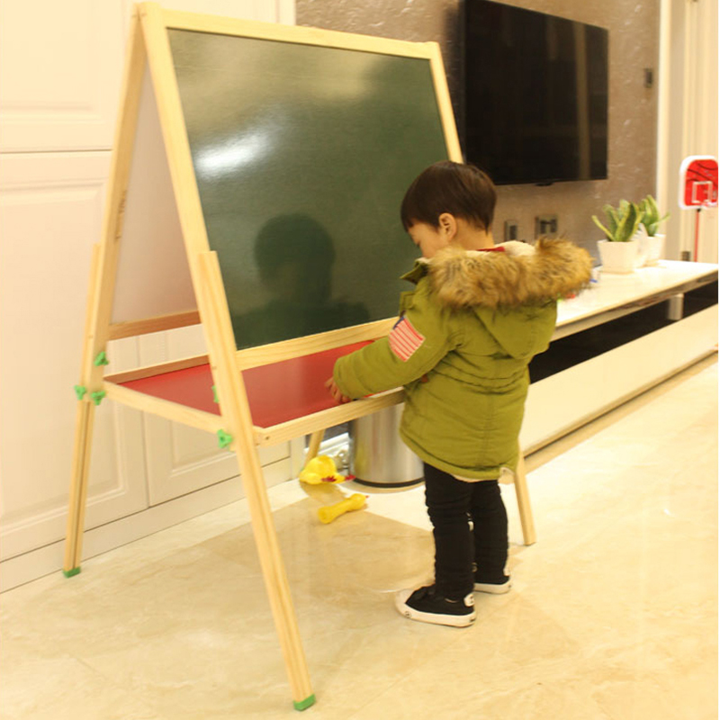 超大号儿童画板双面磁性无尘黑板支架式可升降写字板家用教学画架