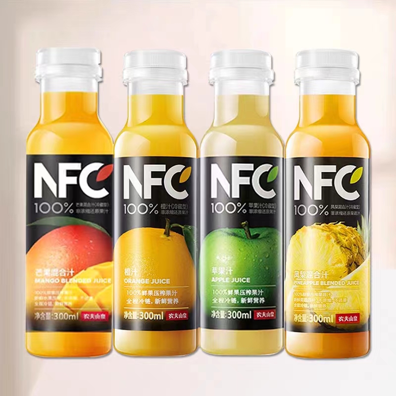 【4月29产】农夫山泉NFC橙汁300ml*6瓶苹果汁凤梨汁纯果汁冷藏型
