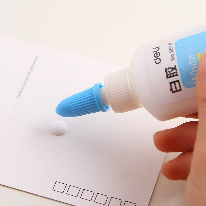 网红Deli 40ML Washable White Liquid Glue Kids DIY Paper Craf