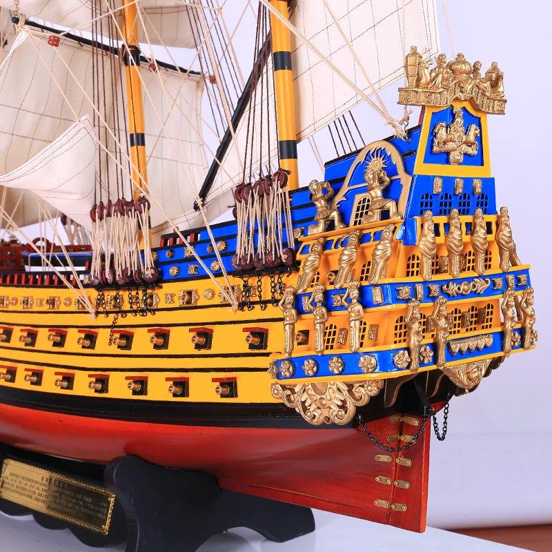 大号实木帆船模型摆件一帆风顺工艺船模型乔迁开业商务礼物纪念品