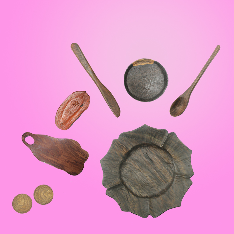 私人定制手工木质餐茶具木头餐茶盘筷子茶勺子茶杯垫碗厨具铲砧板