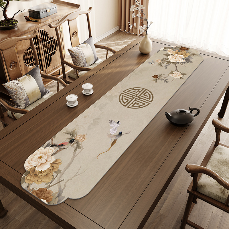 新中式桌旗禅意茶席茶垫茶桌垫布吸水茶台防水茶几垫桌布中国风垫