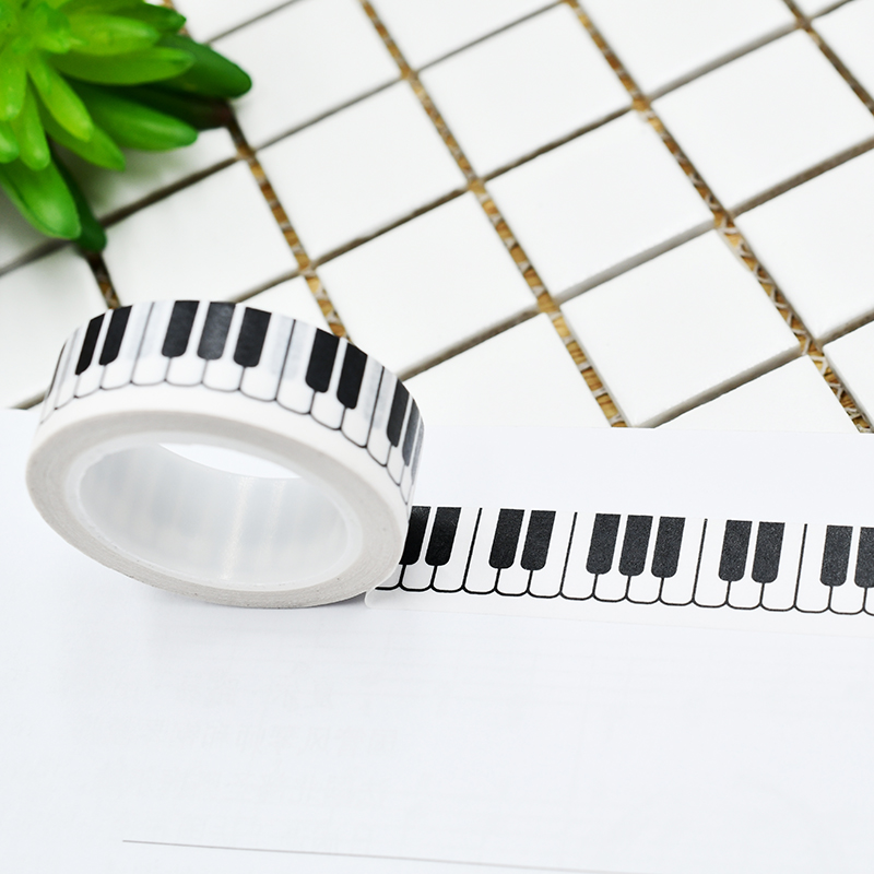 钢琴乐器手撕和纸胶带音符乐谱图案可爱文艺音乐文具胶带学生奖品