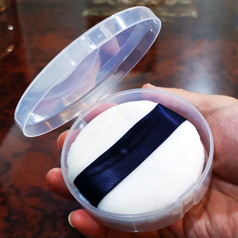 CPNB专用粉扑收纳盒气垫散粉分装塑料蜜粉旅行便携空盒子圆形带盖
