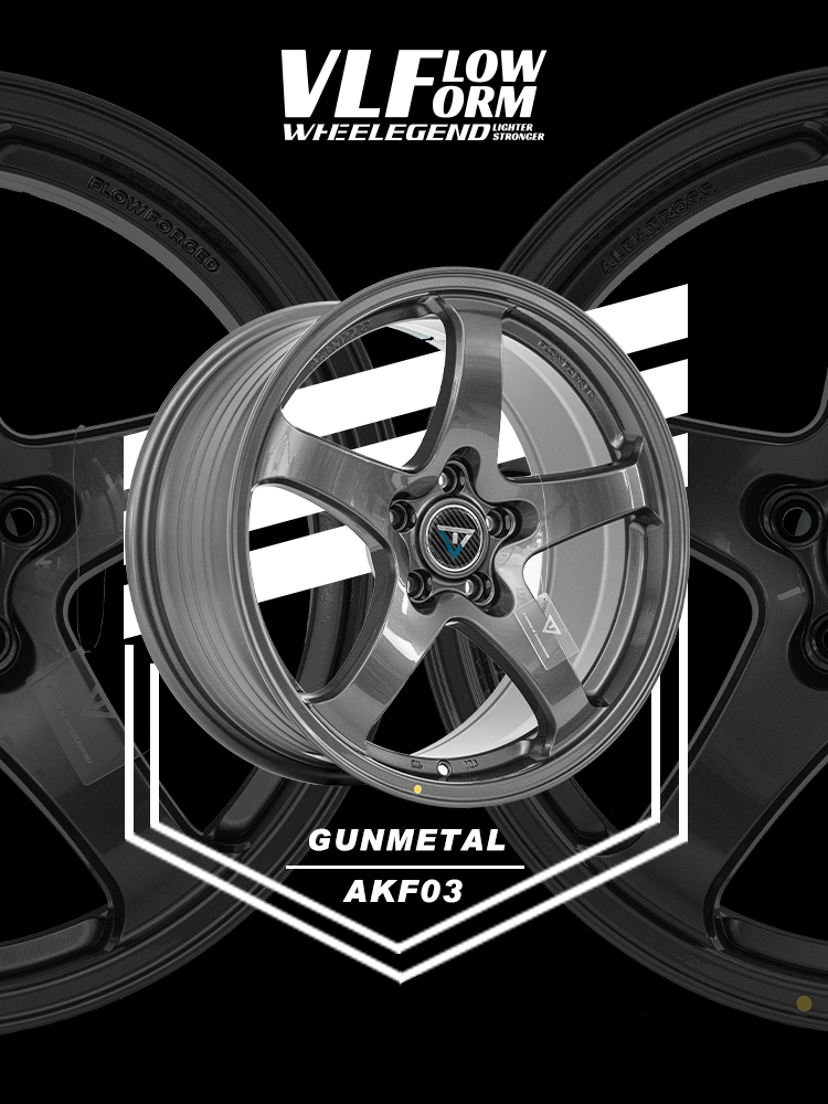 新品巨久AKF03,18寸五幅内凹运动旋压轻量化改装轮毂
