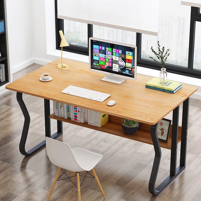 双人子学生工作写字桌卧室电脑台式桌简约现代书桌简易办公桌家用
