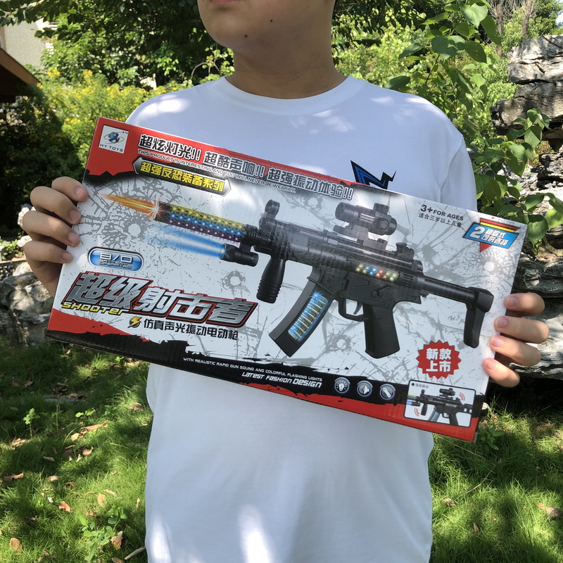 儿童电动玩具枪声光冲锋狙击M4道具枪男孩仿真机关枪2-3-4-5-8岁