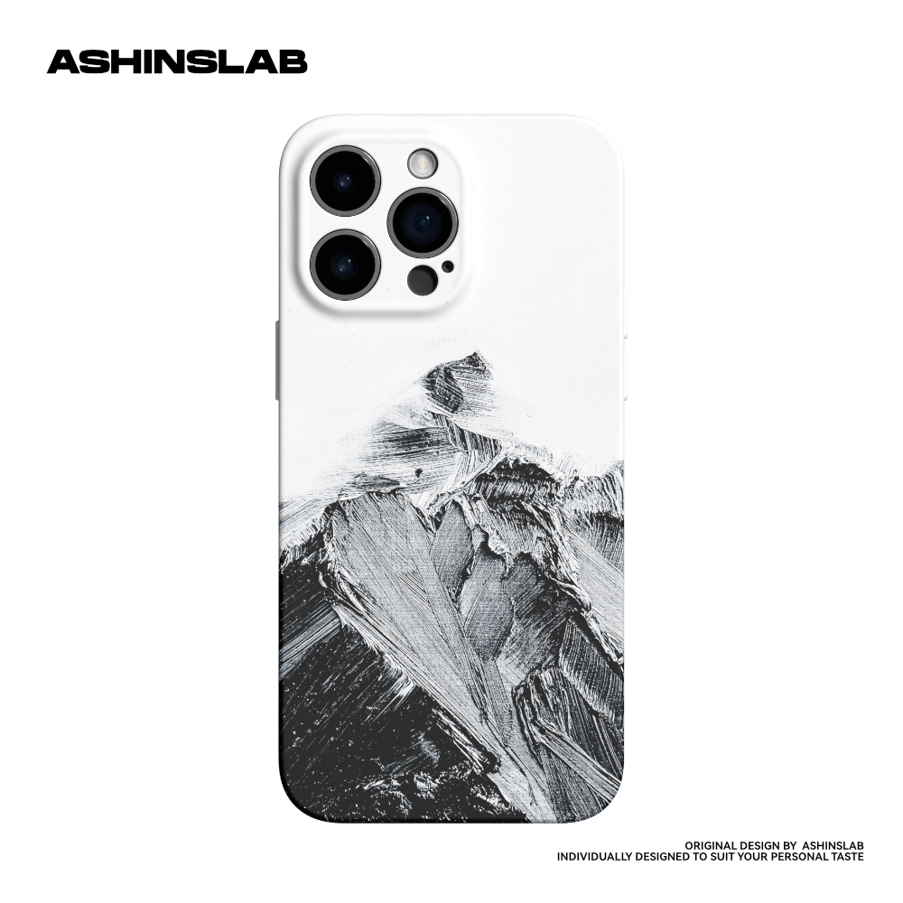 ASHINSLAB抽象山峦艺术生油画iPhone15苹果14ProMax全包防摔华为MATE60磨砂手机壳13创意个性12超薄手机壳