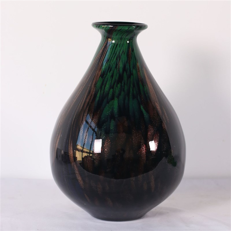 推荐高档彩色玻璃花瓶吹制花瓶软装艺术插花瓶东南亚风格装饰花瓶