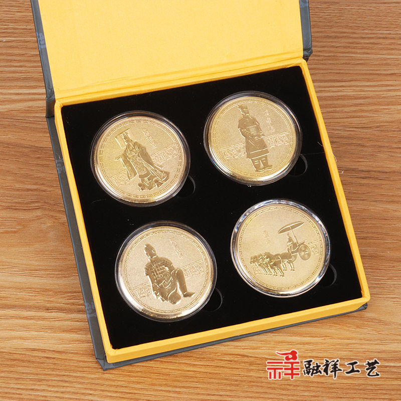 新品兵马俑纪念币西安旅游纪念品中国风西安文创小礼物送老外出国