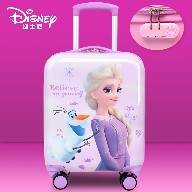 Disney迪士尼儿童行李箱轻16寸18寸拉杆箱旅行箱女童宝宝卡通可爱