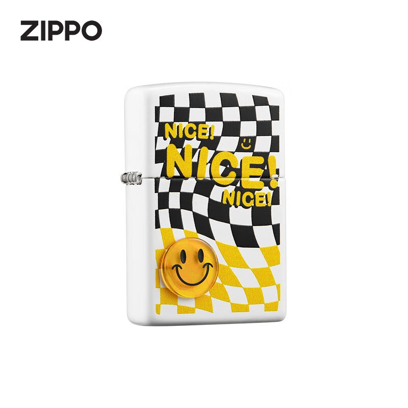 Zippo打火机正版官方旗舰快乐起点笑脸煤油创意徽章送男友礼物