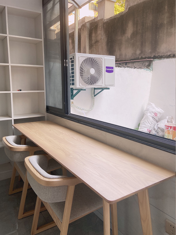 新款北欧实木书桌台式电脑桌家用靠墙长条桌简约现代小户型双人儿