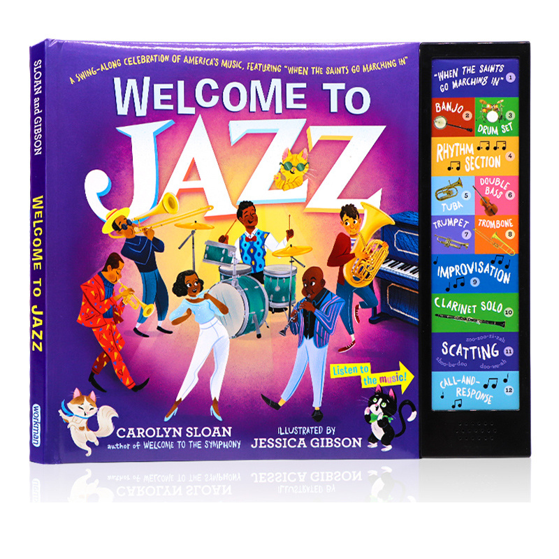 英文原版 欢迎来到爵士乐团 Welcome to Jazz 儿童音乐乐器认知 乐感启蒙 启蒙早教绘本 亲子共读