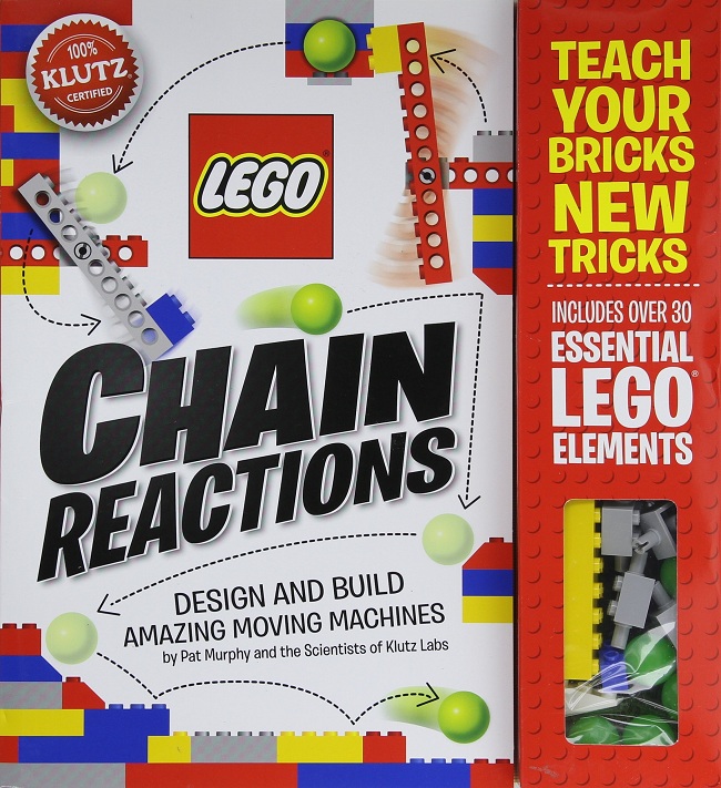 现货 英文原版 进口手工书 Klutz Lego Chain Reactions 乐高创造令人惊奇的可动机械 手工DIY玩具操作书 小学STEM辅导用书 附配件