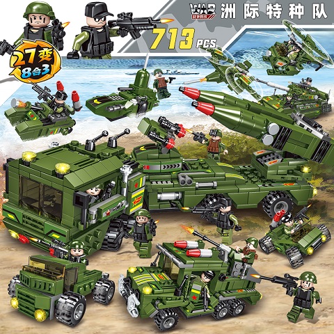 2023新款乐高积木虎式坦克军事战争系列拼装男孩子装甲车益智儿童