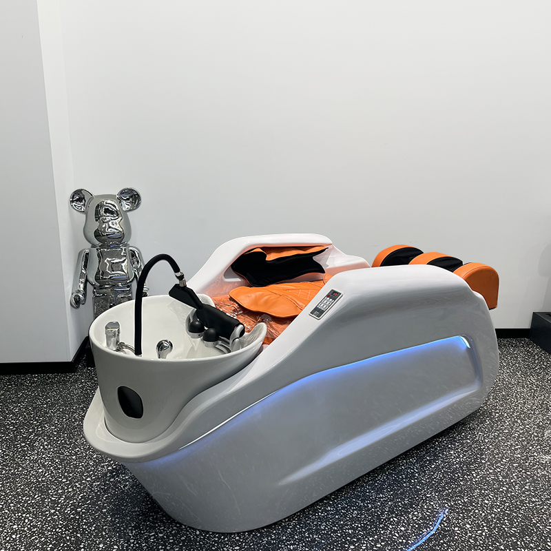 江苏自动水循环头疗一体床全身电动智能按摩洗头床发廊理发美发店