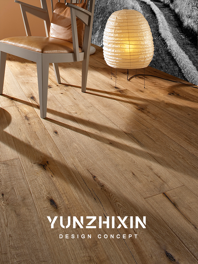韵质信地板三层实木地热地暖地板锁扣环保卧室现代橡木地板厂家E0