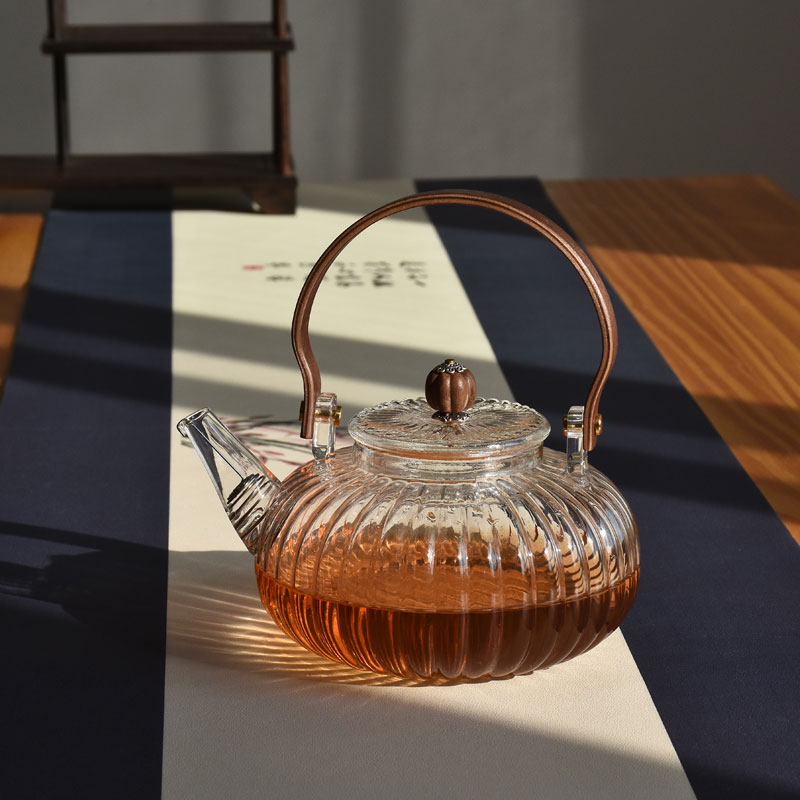 灯笼提梁壶 家用茶水分离过滤花茶壶 煮茶壶耐高温玻璃烧水泡茶壶