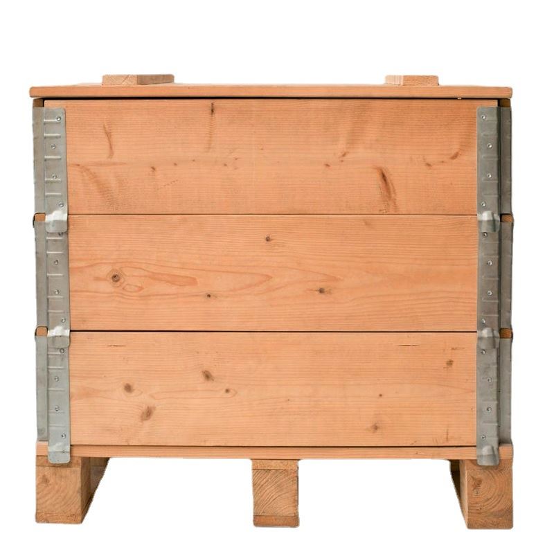 厂家湖南折叠围板木箱 国内折叠围板木箱 出口卡扣V木箱 物流木箱
