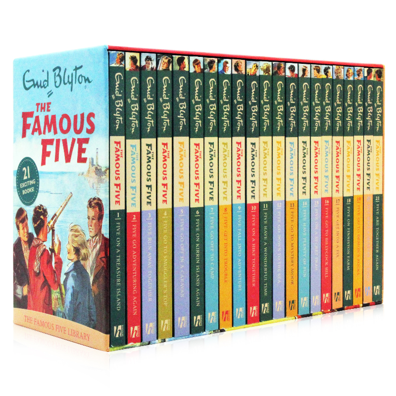 五伙伴历险记21册 Famous Five Series 21 英文原版进口Enid Blyton伊妮德布莱顿中小学生课外阅读5个小伙伴图书章节桥梁侦探小说