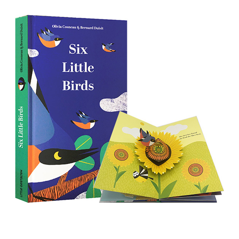 英文原版 Six Little Birds 六只飞鸟 精装幼儿认知立体书 儿童启蒙早教绘本