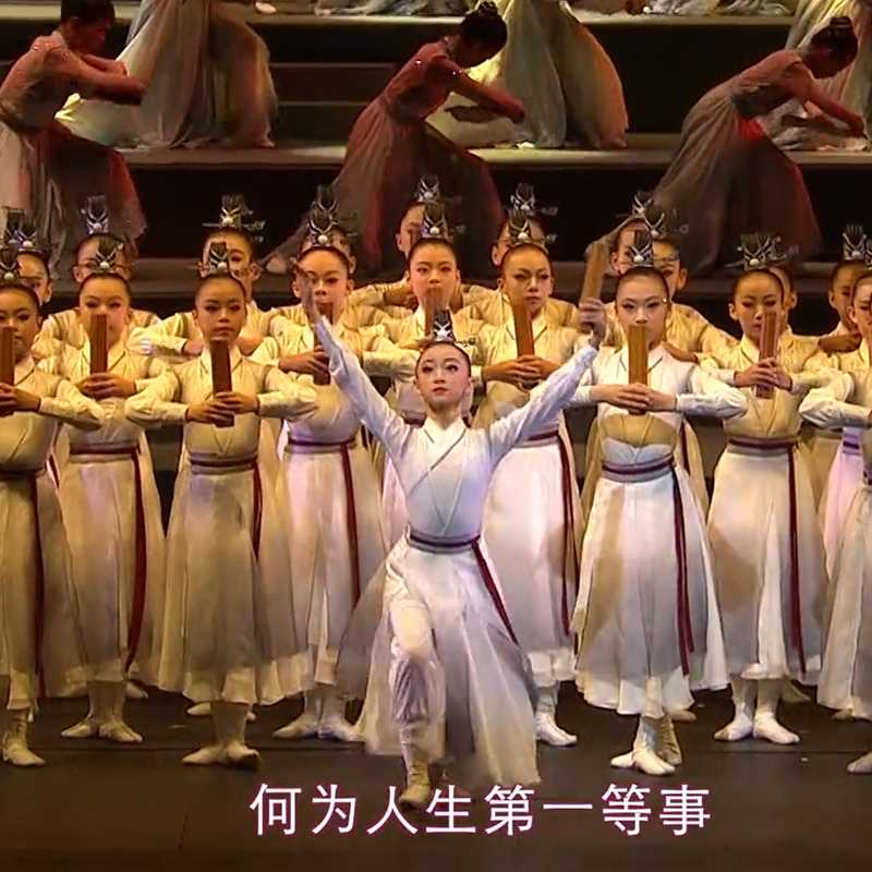 新款壮志儿童少年行国学服中国说少年志水墨朗诵表演服汉服古典舞