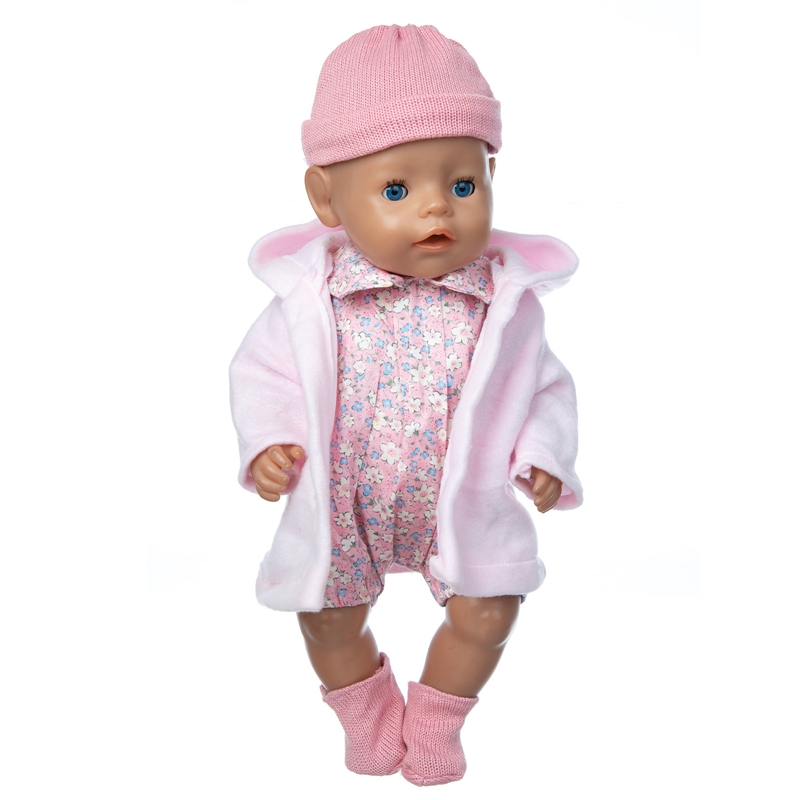 推荐Warm Suit+Socks Doll Clothes Fit 17 inch 43cm Doll Cloth