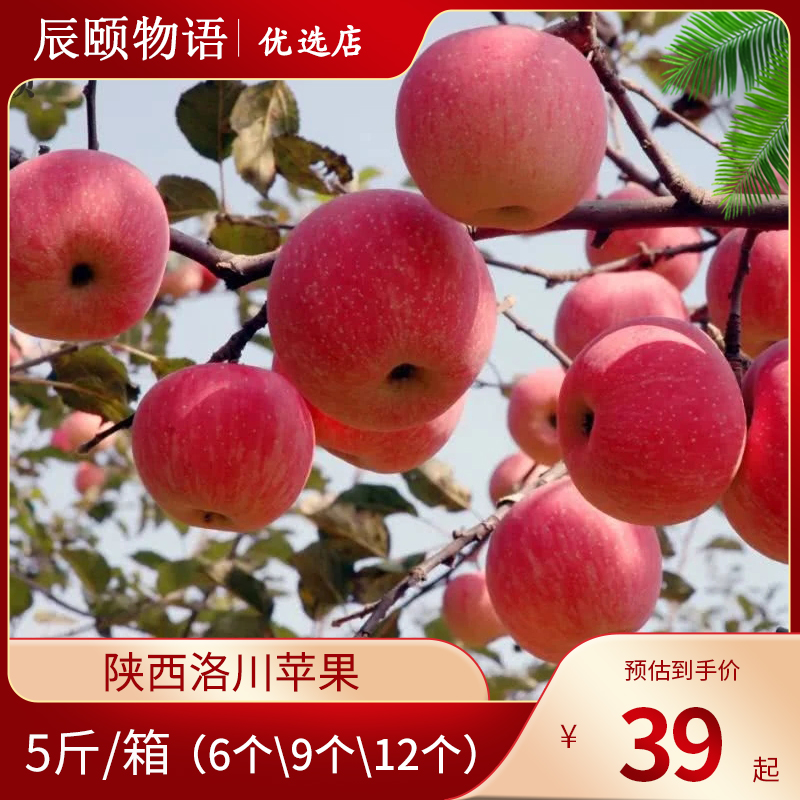 洛川苹果官方旗舰店红富士陕西正宗2021新冰糖心新鲜水果辰颐物语