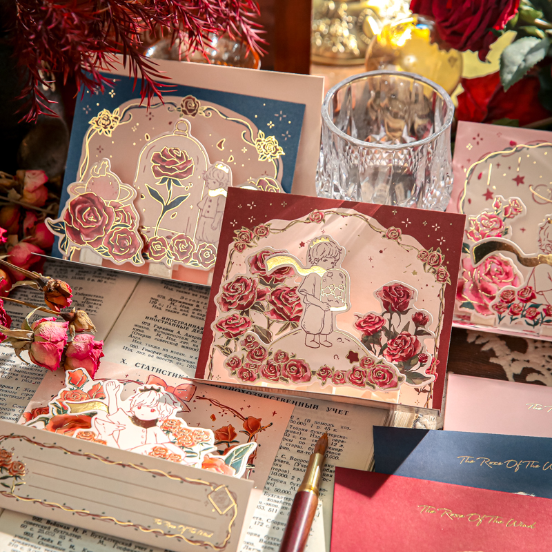 纸先生风的玫瑰系列立体贺卡创意浪漫文艺告白祝福万用礼物手写卡