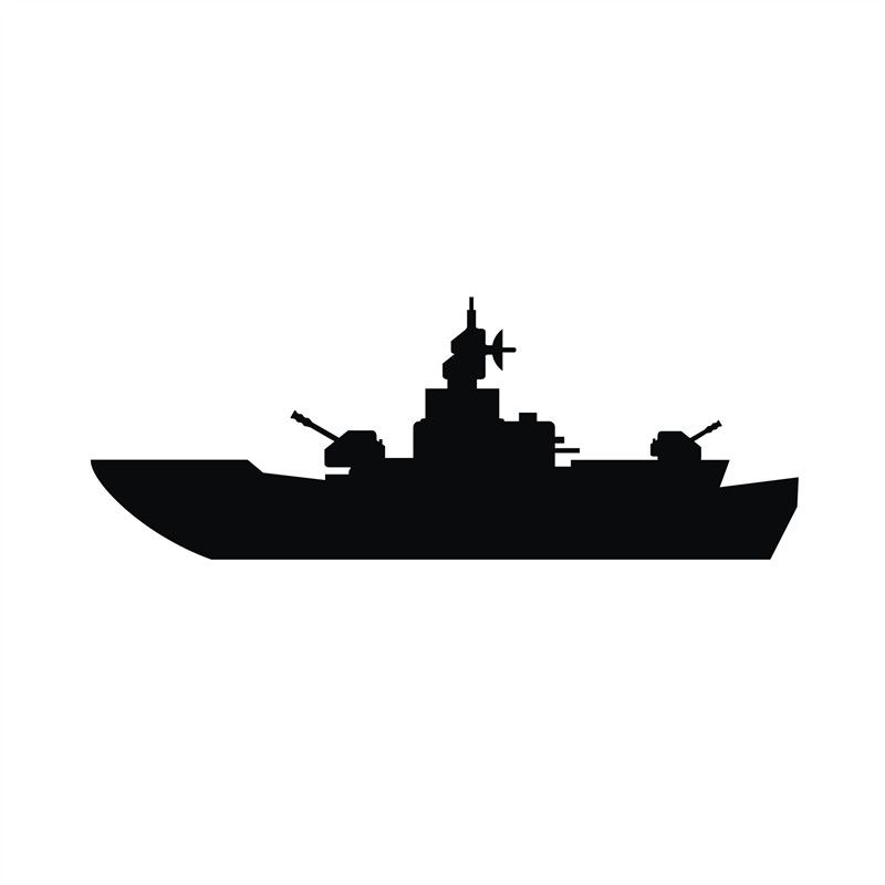 防水反光贴纸箱包电动摩托海水兵军事C112护卫舰驱逐舰汽车贴纸拉