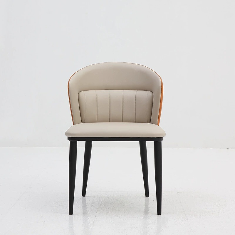 设计师TJOY-856北欧餐椅简约现代小户型餐厅皮艺靠背椅意式轻奢椅