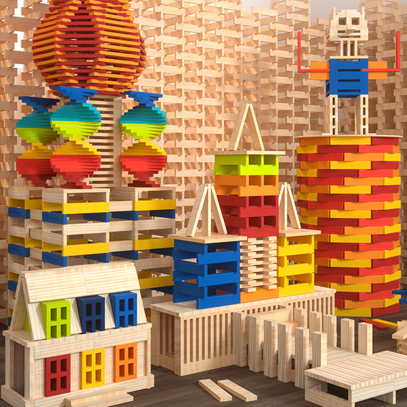 Citibloc儿童拼装木质多功能积木diy创意建筑玩具steam益智启蒙制