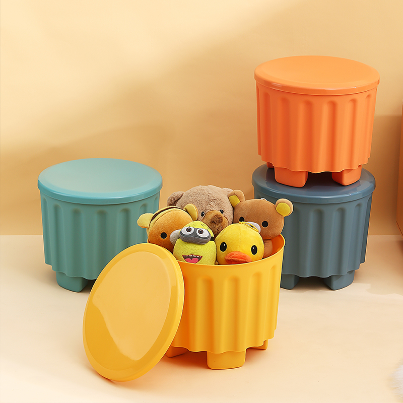 多功能塑料收纳凳加厚家用玩具杂物收纳桶儿童储物椅子两用钓鱼凳