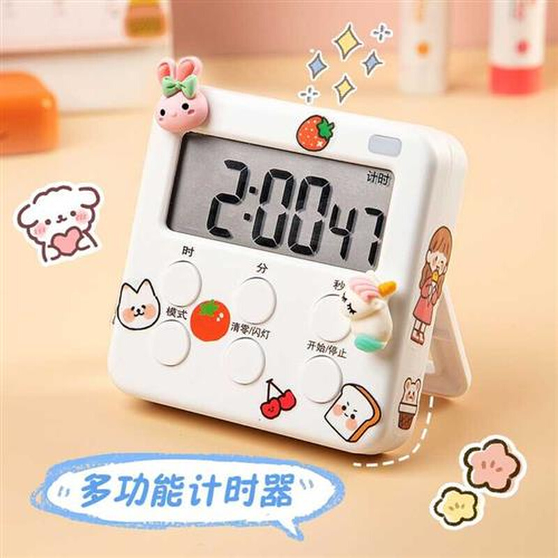 静音计时器学生学习儿童专用时间管理定时器厨房用倒计时提示闹钟
