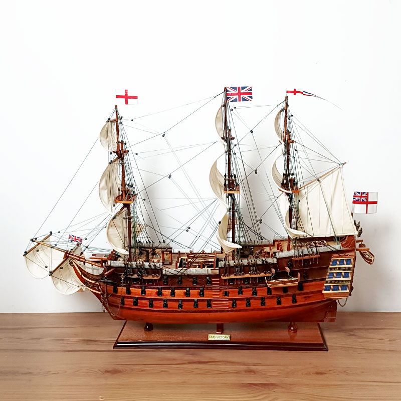 胜利号辉煌历史英国皇家海军战舰木制色进口帆船模型成品装饰摆件