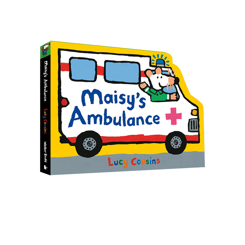 英文原版 Maisy's Ambulance 小鼠波波交通工具造型纸板书 儿童英语早教书 亲子互动绘本 Walker 23年3月新品