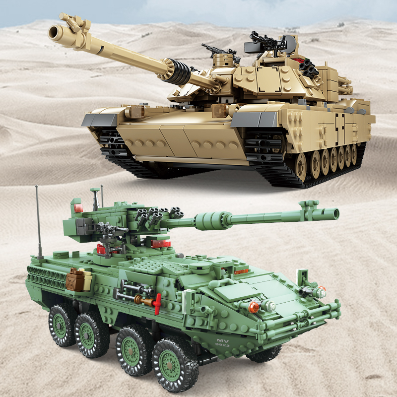 开智积木拼装玩具益智军事模型坦克男孩小颗粒高难度巨大型6岁