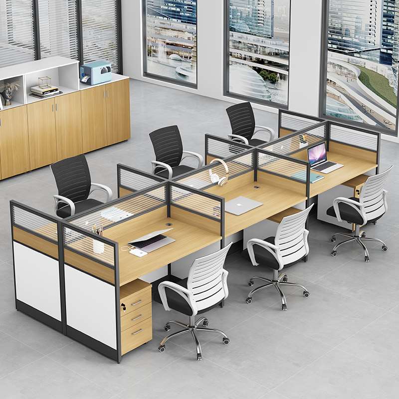 推荐南京职员办公桌椅组合4人位屏风卡座6人员工位办公桌子办公室