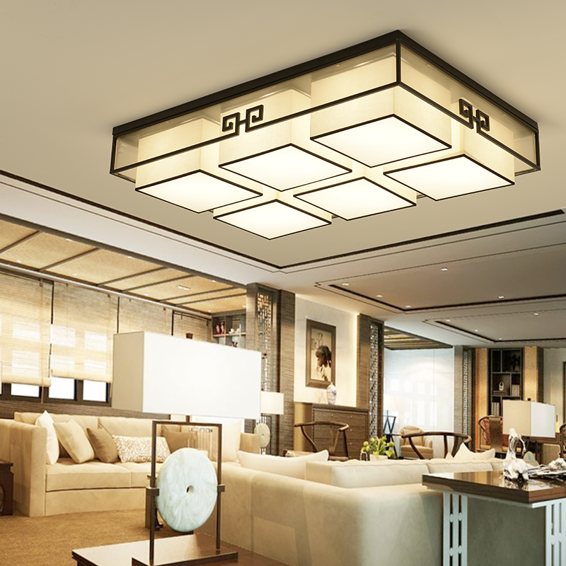 新中式吸顶灯2024新款客厅灯中国风复古茶室卧室餐吊灯具大气家用