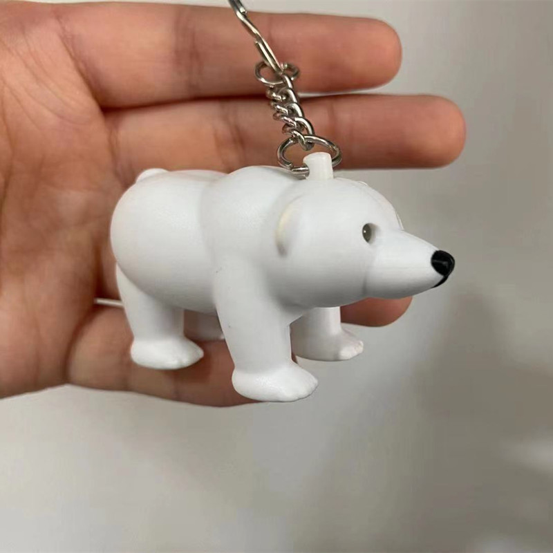 北极熊发声发光汽车挂链包包挂件大熊钥匙扣小熊 白熊礼品礼物