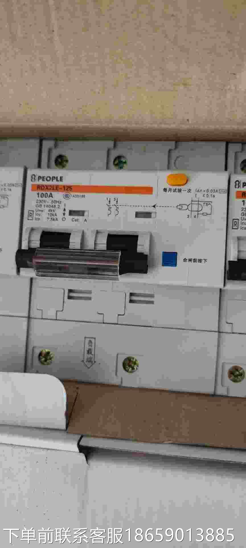 中国人民小型漏电断路器RDX2LE100A2p保护开关议价