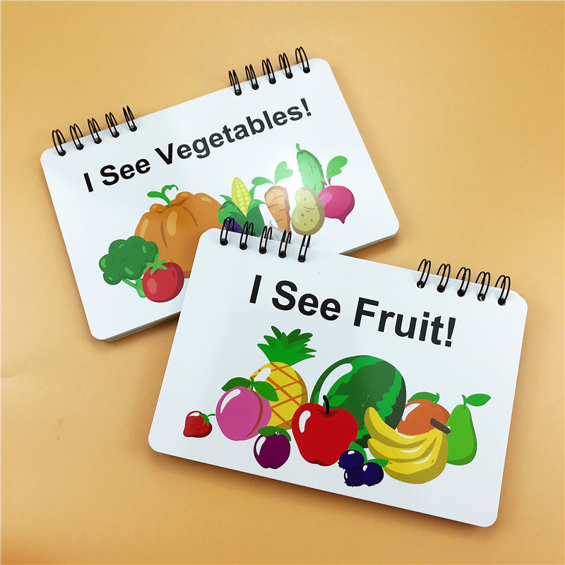 水果蔬菜安静书成品材料包DIY 英语启蒙数 字颜色认知 益智早教