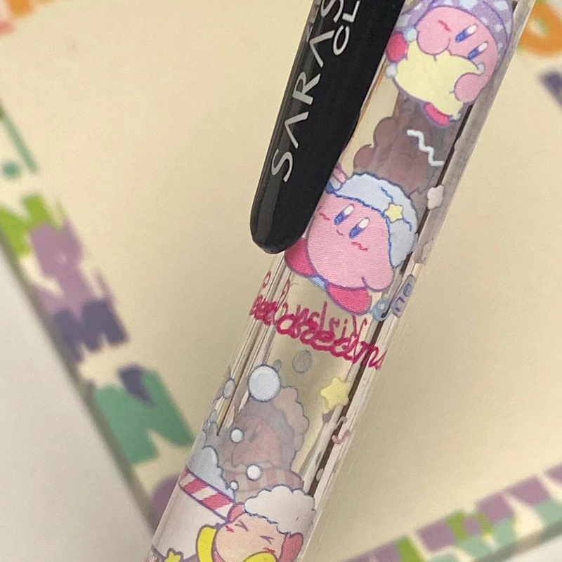 日本ZEBRA斑马新款星之卡比限定款JJ15按动中性笔黑色水性笔0.5mm