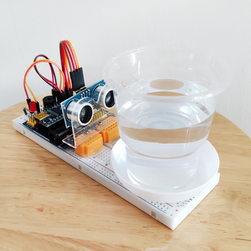 新品单片机创意制作自动感应智能喝水提示装置大中小学生科技DIY