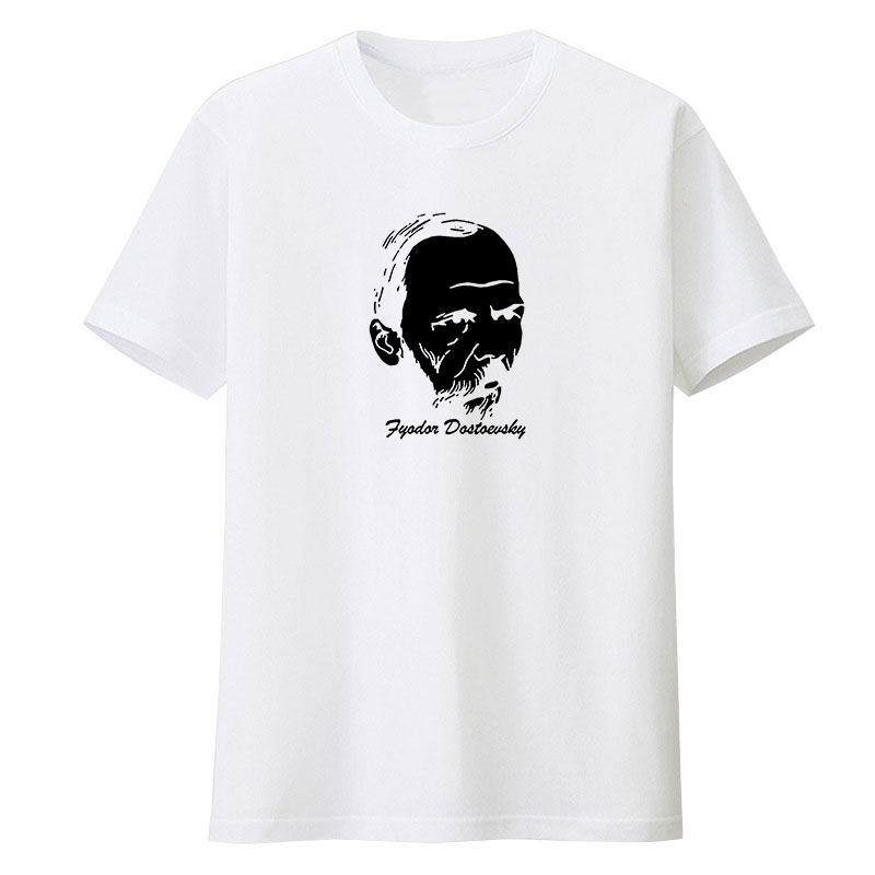 罪与罚作家小说家Fyodor Dostoevsky陀思妥耶夫斯基短袖T恤文化衫