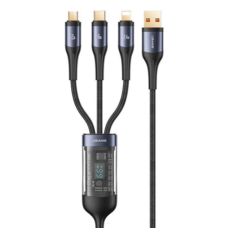 3 in 1 Charging Micro USB Type-C Charger Data Cable数据线